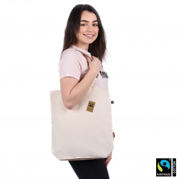 fairtrade cotton and organic cotton canvas shopper bag