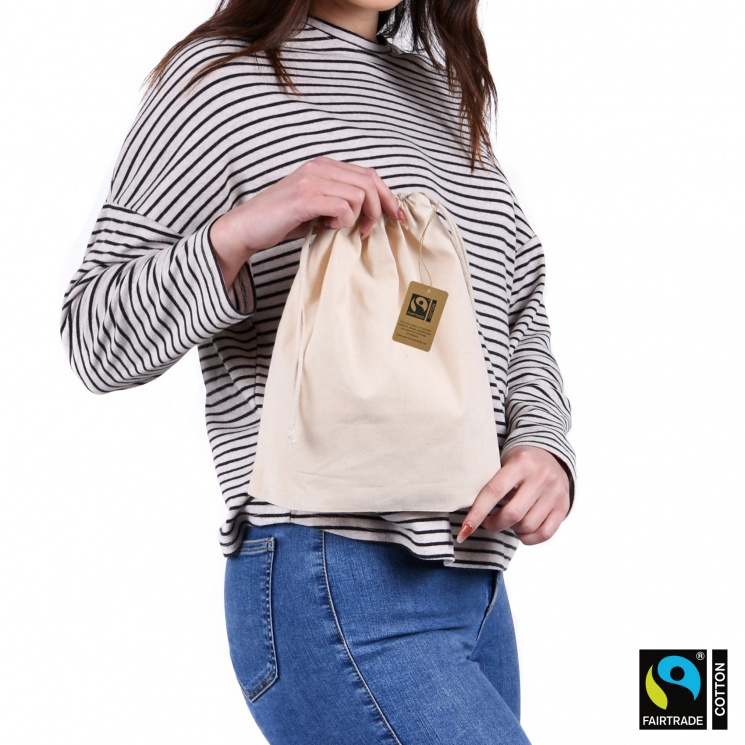 Premium Medium Fairtrade & Organic Drawstring Bag