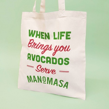 Natural Cotton Tote Bag | Manomasa | Screen Print