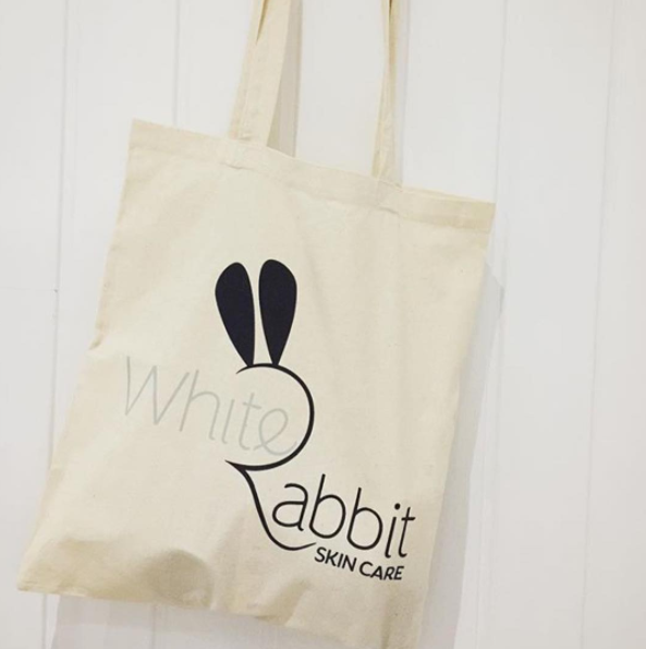 White Rabbit Skincare tote bag
