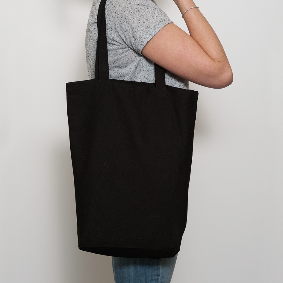 Black Shopper Bag | Custom Printed | Quick Delivery | BIDBI